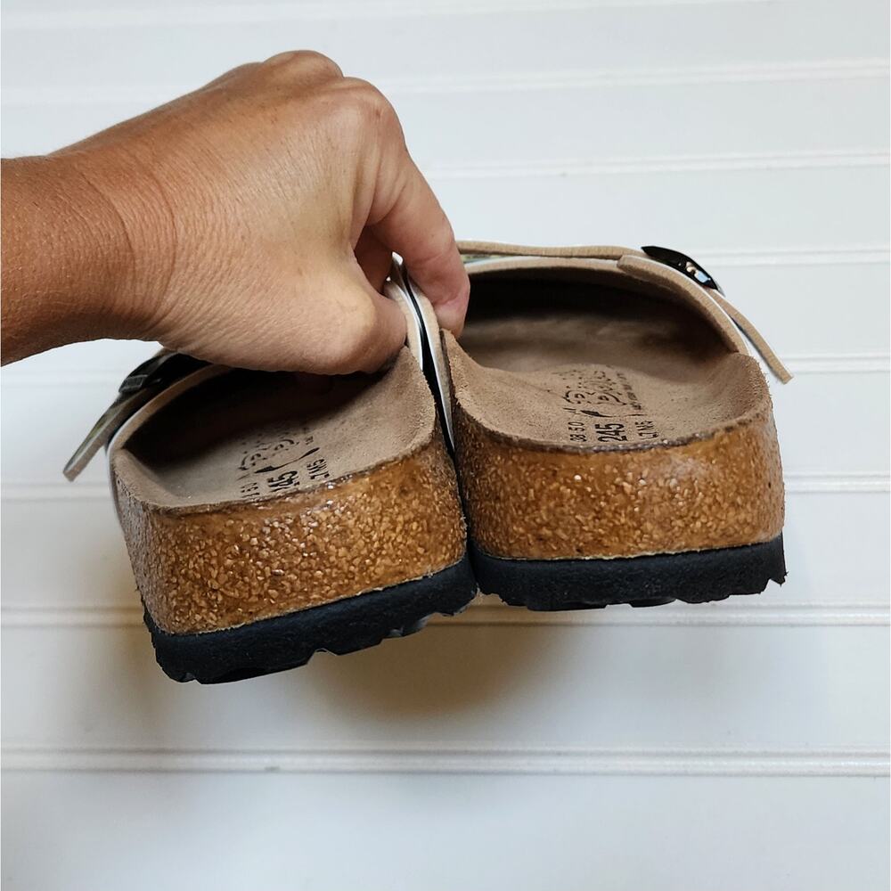 Birkenstock Birki's Peace Sign Print Mary Jane Clogs Size 7 Women's/5 Men's - Picture 4 of 10